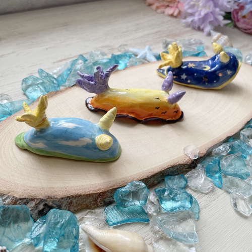 陶器のウミウシ 日常の空シリーズ/青空 夕空 夜空 夕日 夕焼け 星空