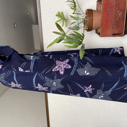 春夏　昭和レトロ　可愛い浴衣　フレンチスリーブ ワンピース 2枚目の画像