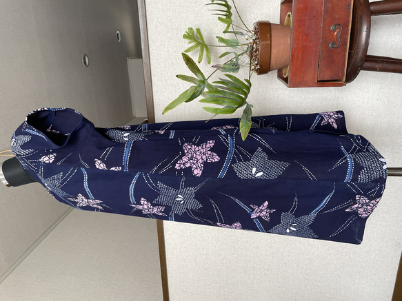 春夏　昭和レトロ　可愛い浴衣　フレンチスリーブ ワンピース 2枚目の画像