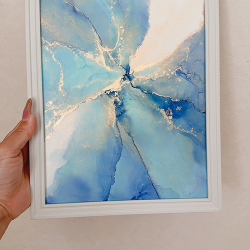 大人気アルコールインクアートA4サイズです アルコールインクアート