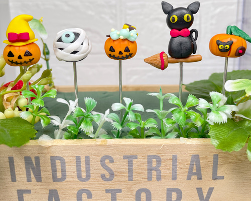 超巨大アイアンハロウィンガーデンピック・オバケちゃんとかぼちゃくん・お買得セット 超巨大アイアンハロウィンガーデンピック・オバケちゃんと