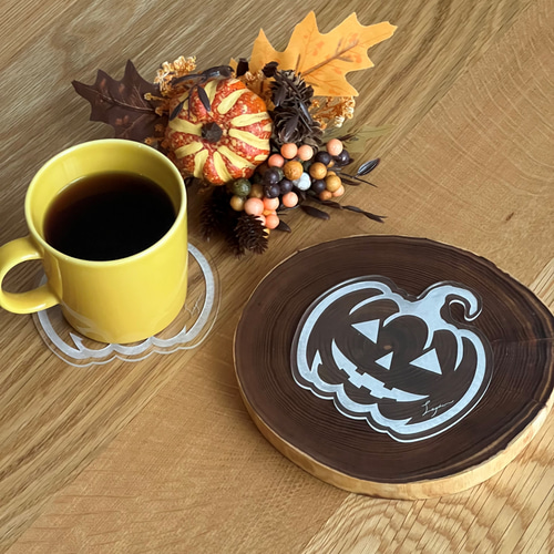 送料無料】ハロウィンかぼちゃ・コースター☆2枚セット その他キッチン 