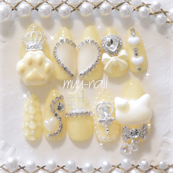 量産型ネイル♡肉球 猫 地雷 ネイルチップ（つけ爪） ♡myu-NAIL