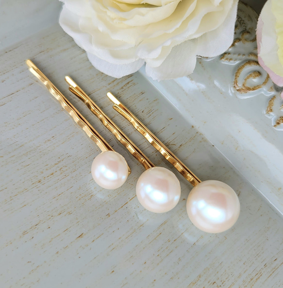 ☆ハンドメイド☆ブローチ&ヘアピン3点セット※pjc