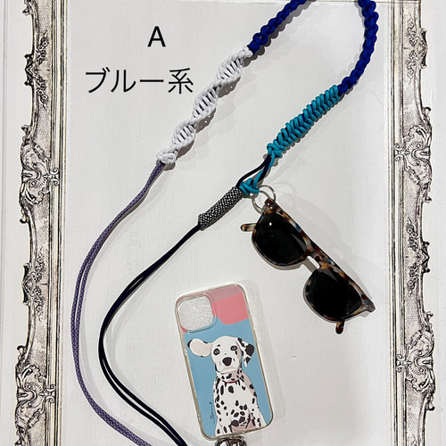 パラコード・スマホショルダーストラップ パラコード スマホショルダーリング付きストラップ ネック