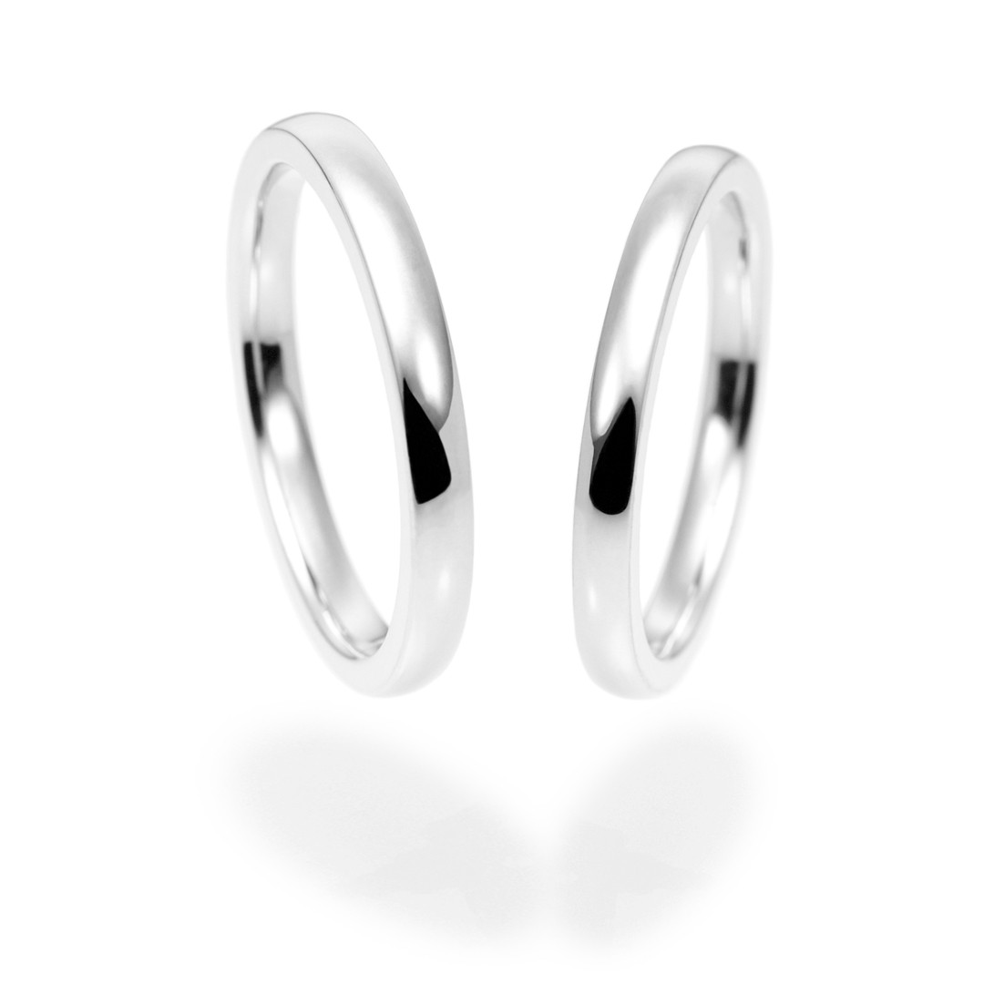 鍛造の結婚指輪《ペアリング》こう丸 細身 鏡面｜Pt950・K18《オーダーメイド》【送料無料】