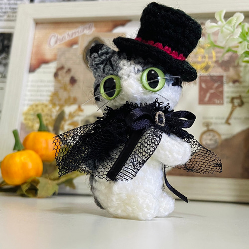 ゆい様 ハロウィン限定 ハチワレ キジトラ 猫 おばけ ゴースト