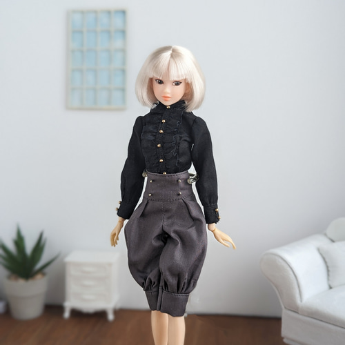 955※単品※グレーのバルーンパンツ※momokoDOLLアウトフィット※1/6ドール