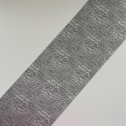 半衿 銀灰色 パイソンの紋織 グレー 半襟 2way リバーシブル 蛇 モダン 10枚目の画像
