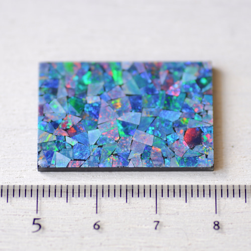 モザイク・オパール＊プレート・カット＊16.56ct＊29.8×19.8mm