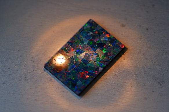モザイク・オパール＊プレート・カット＊16.56ct＊29.8×19.8mm＊OP-054 人気・おすすめ｜使いやすい・旅行におすすめ 品質保証 全国発送 日本国内発送・最短翌日お届け