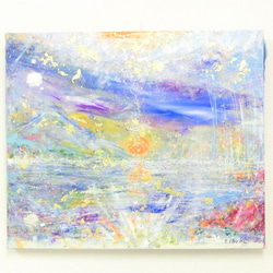 絵画　花　原画 原画「水辺の花」 額なし パワーアート 絵画 息吹 友也 通販