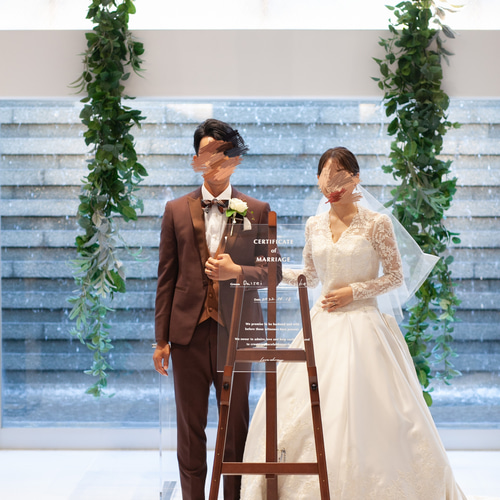 透明な結婚証明書（A2サイズ） ウェルカムボード Erika 通販