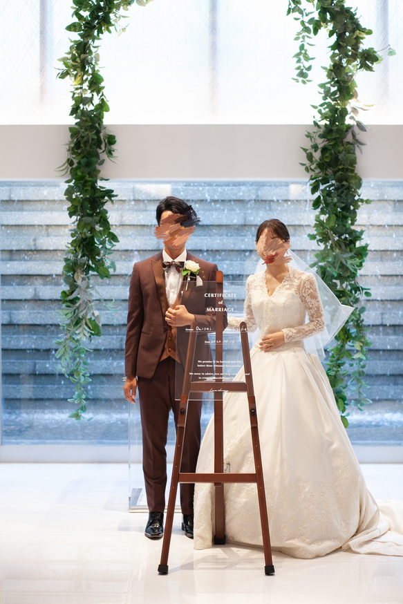 透明な結婚証明書（A2サイズ） 