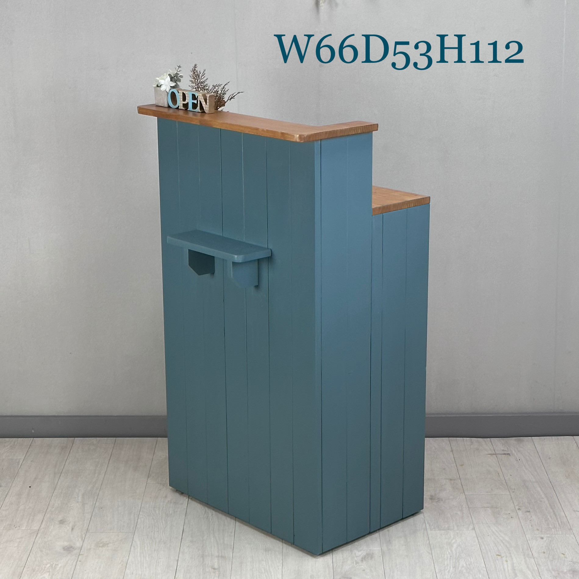 受注製作_BARIKI_レジカウンター 木製カウンター 幅66cm×奥行53cm×高さ112cm_B099