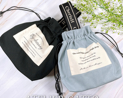 巾着型ワンハンドルバッグ 巾着バッグ ATELIER GATTO 通販