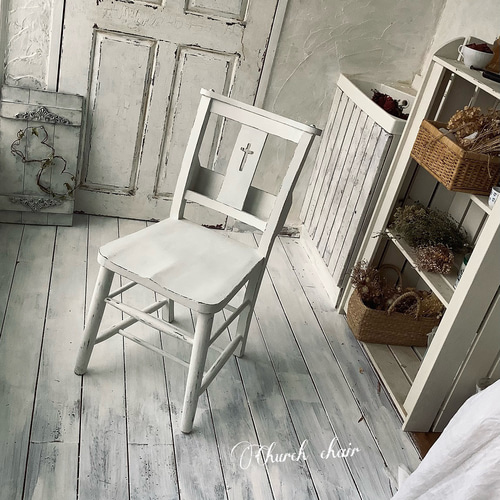 チャーチチェア　教会　椅子　チャペル ダイニングチェア チャーチチェア 収納付き 天然木 パイン材