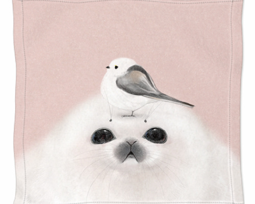 専用❤みかん＊ふわっサラ❤手拭いヘアドライタオル❤シマエナガ