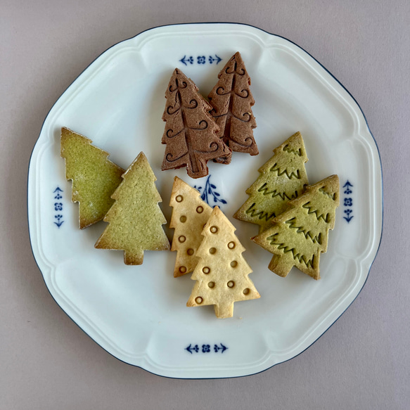 ミニクリスマスツリー　木　3種類のスタンプセット　【クッキー型】 3枚目の画像