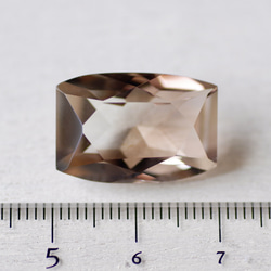 スモーキー・クォーツ＊ファンシー・カット＊14.90ct＊19.4×14.3mm＊QS-012 5枚目の画像