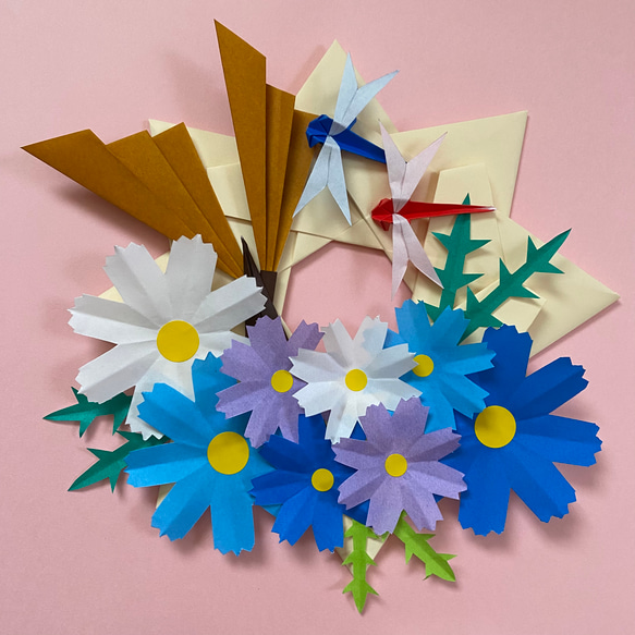 あやみお取り置きページ・折紙リース・秋７の④ あやみ様専用お取り置きページ・折紙リース・秋7の④ 折り紙 折り紙リース