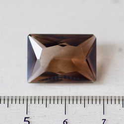 スモーキー・クォーツ＊オクタゴン・カット＊13.57ct＊18.1×13.0mm＊QS-010 5枚目の画像