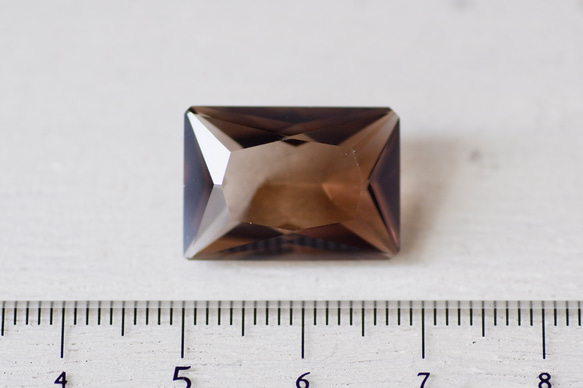 スモーキー・クォーツ＊オクタゴン・カット＊13.57ct＊18.1×13.0mm＊QS-010 5枚目の画像