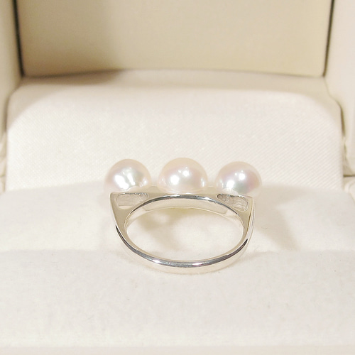 7mmアコヤ真珠とSV925の指輪（リングサイズ：8号、サイズ変更無料）