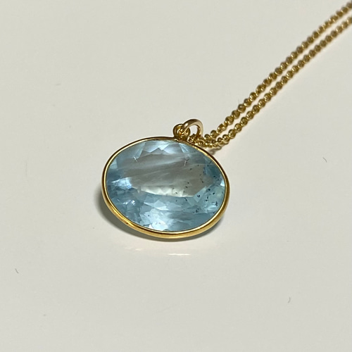 大粒　アクアマリン　ペンダントトップ サンタマリアカラー アクアマリン ペンダントトップ ｜ PX05296