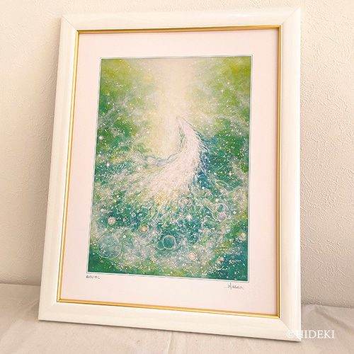 森の癒し 森の龍神が空間を癒し、あなたを癒すヒーリングアート 絵画