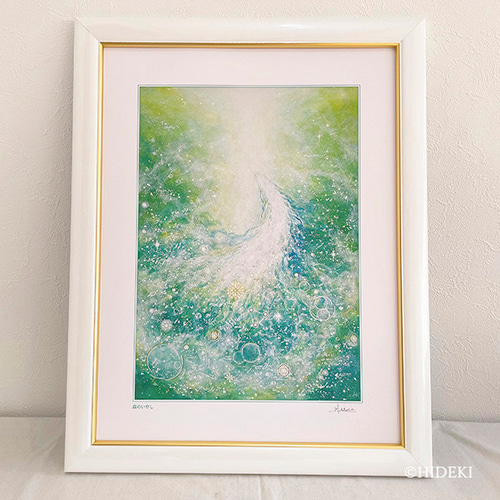 ひまわり畑04」透明水彩画 原画 風景画 額縁付 2Lサイズ 絵画 ひまわり畑04」透明水彩画 原画 風景画 額縁付 2Lサイズ 絵画