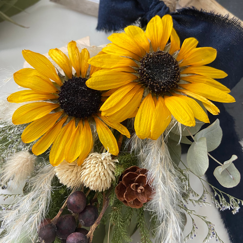 横長スワッグ スワッグ　ドライフラワー　バースデーフォト　秋 横長スワッグ スワッグ ドライフラワー バースデーフォト 秋 横長