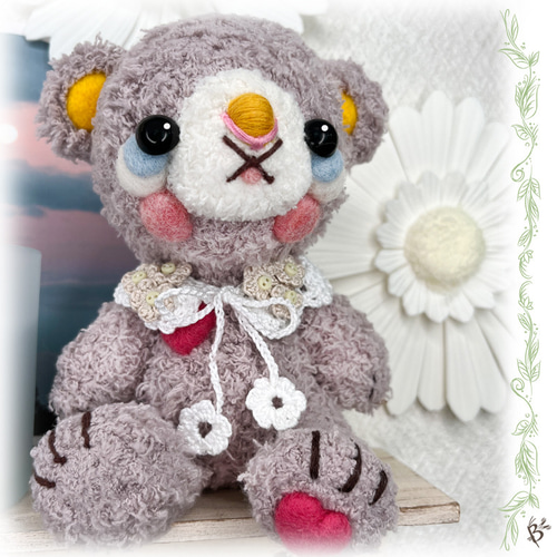 littlebee☆ふわもこ編みぐるみくまこ☆№2 あみぐるみ