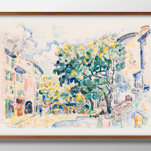 13691 ポスター 絵画 A3サイズ『ポール・シニャック アンティーブ
