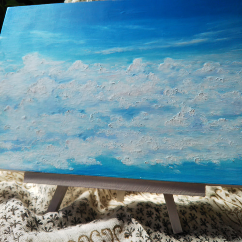 原画 雲を渡る オイルパステル 絵画 Hidamari art 通販 16508371