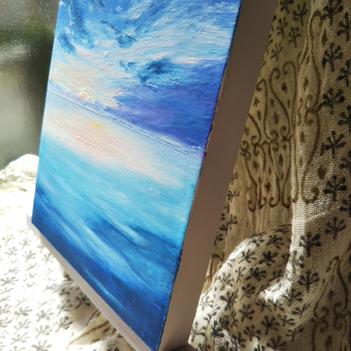 原画 夜と朝のあいだ オイルパステル 絵画 Hidamari art 通販 16508450