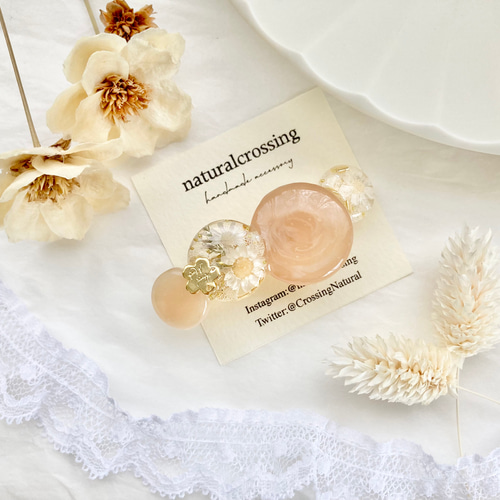 ꫛꫀꪝ✧‧˚【No.146】ヘアクリップ ドライフラワー