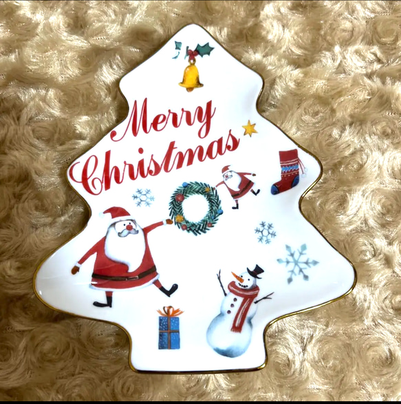 ♡先行SALE♡クリスマス　サンタプレート　2枚セット 3枚目の画像