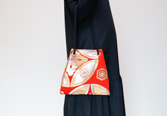 FUJIYAMA Pochette Vintage Kimono 2WAY 簡約設計，可肩背或斜挎 第5張的照片