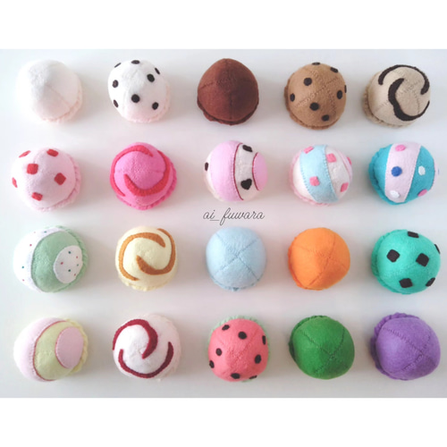★☆おまめ☆★オーダーページ フェルトままごとアイスクリーム フェルトままごと☆アイスクリームBセット - moon☆3 GALLERY | minne
