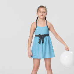MIT 兒童肩帶連身裙泳裝 第1張的照片