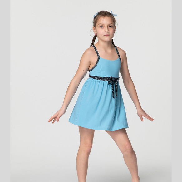 MIT 兒童肩帶連身裙泳裝 第3張的照片