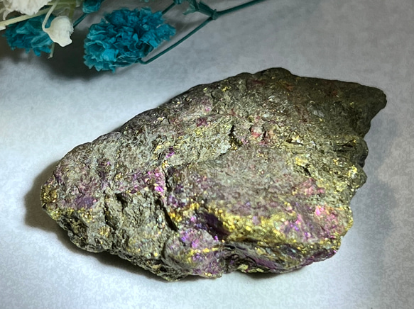 虹の石✿*:・　レインボー ゲーサイト　針鉄鉱　原石　ラフストーン 2枚目の画像