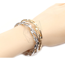 BRA-094-G【1個入り】バンドカフブレスレット,Band Cuff Bracelet 5枚目の画像