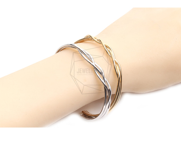 BRA-095-R【1個入り】バンドカフブレスレット,Band Cuff Bracelet 5枚目の画像