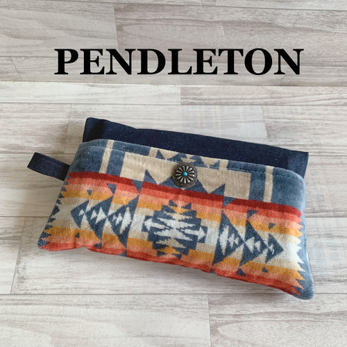 20310 ペンドルトン　リメイク　ティッシュケース　ペンドルトンリメイク 送料無料！No.2287.ペンドルトンのリメイクボックスティッシュ