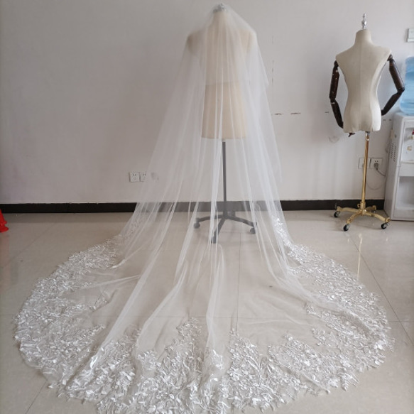ロングベール 3m ブライダルミュー　ベールダウン可 ロングベール 3m ブライダルミュー ベールダウン可 ロングベール