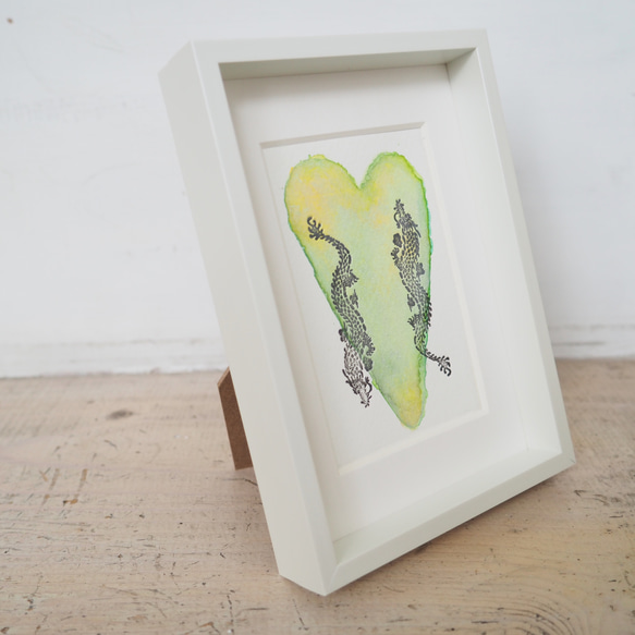 双龍の活版画〜龍とハート〜１点もの（額入り）龍とご縁を深めたい方へ 20枚目の画像