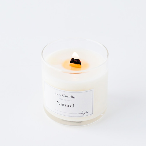 木芯のグラスキャンドル 灯りを奏でるキャンドル 環境に優しいソイ