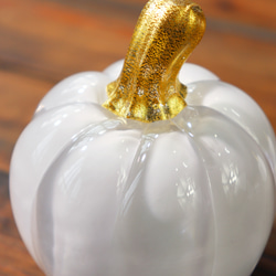 「大人のハロウィンパンプキン(ホワイト)」贈り物 テーブルコーディネート ハロウィーン 飾り 北欧 上品 カボチャ 3枚目の画像